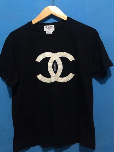 vintage chanel t shirt|chanel t shirt etsy.